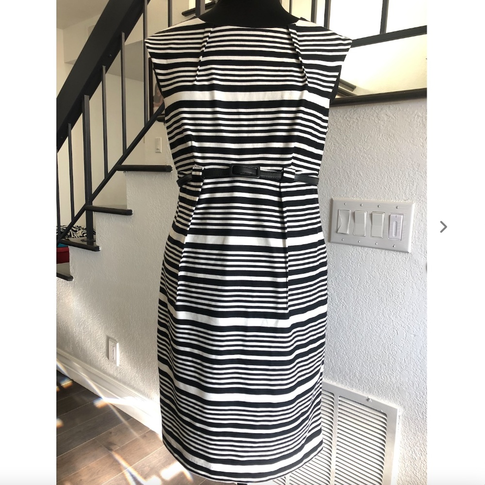 Shelby & Palmer Stripped Midi Formal Dress